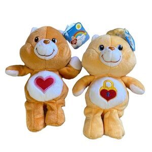 NWT Vtg 2003 Set Of 2 Care Bears 20th Anniversary Secret Tenderheart Stuffed